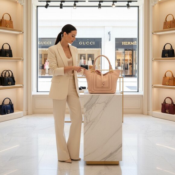 Chloé Marcie Large Tote Bag, RARE Ballet Pink - Picture 10 of 16